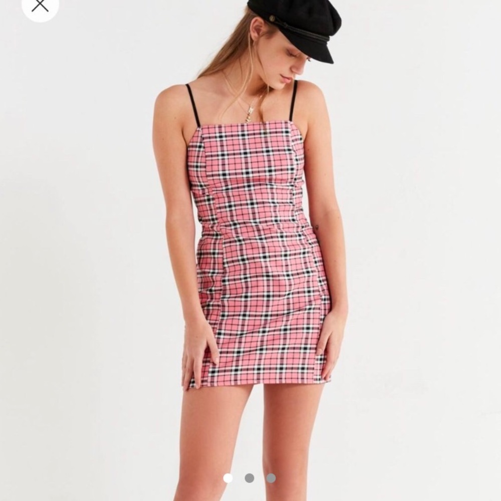 Pink plaid dress💘